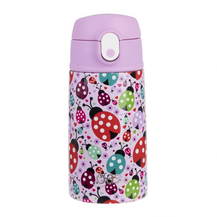 Oasis 400Ml Stainless Steel Insulated Bottle W/ Sipper Lovely Ladybugs