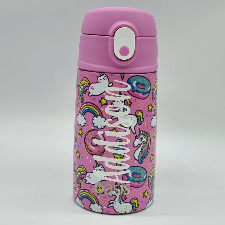 Oasis 400Ml Stainless Steel Insulated Bottle W/ Sipper Unicorns
