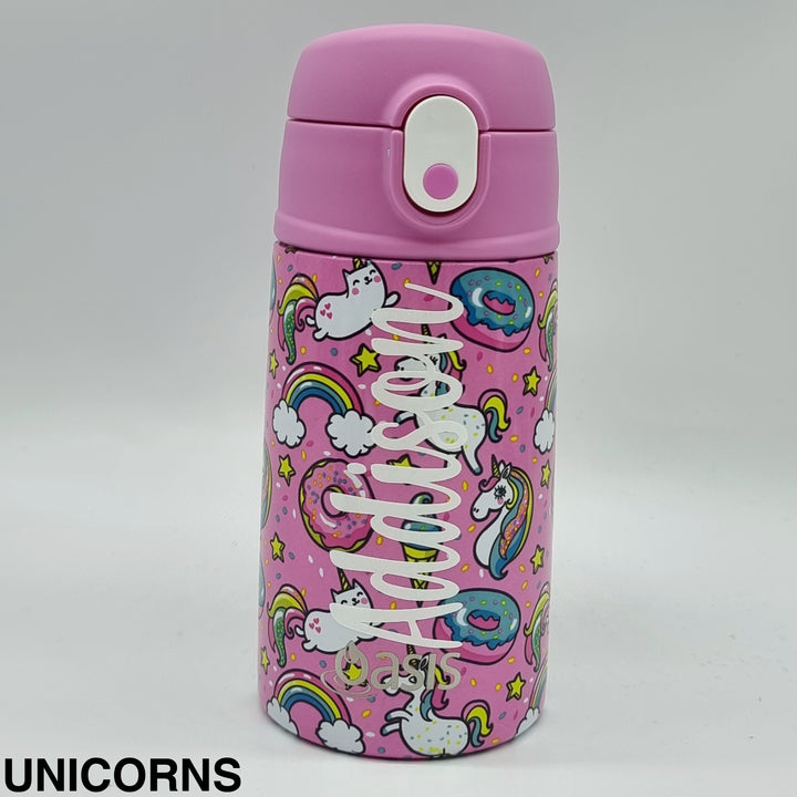 Oasis 400Ml Stainless Steel Insulated Bottle W/ Sipper Unicorns
