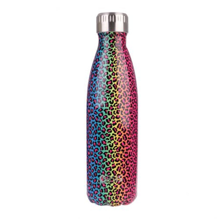 Oasis 500Ml Stainless Steel Insulated Bottle Rainbow Leopard
