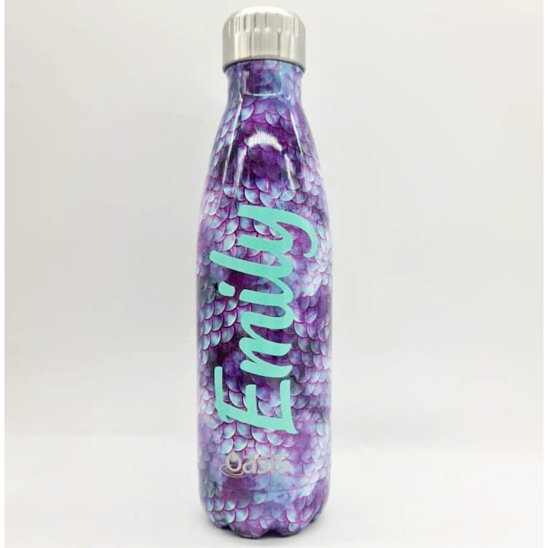 Oasis 500Ml Stainless Steel Insulated Bottle Mermaid Scales