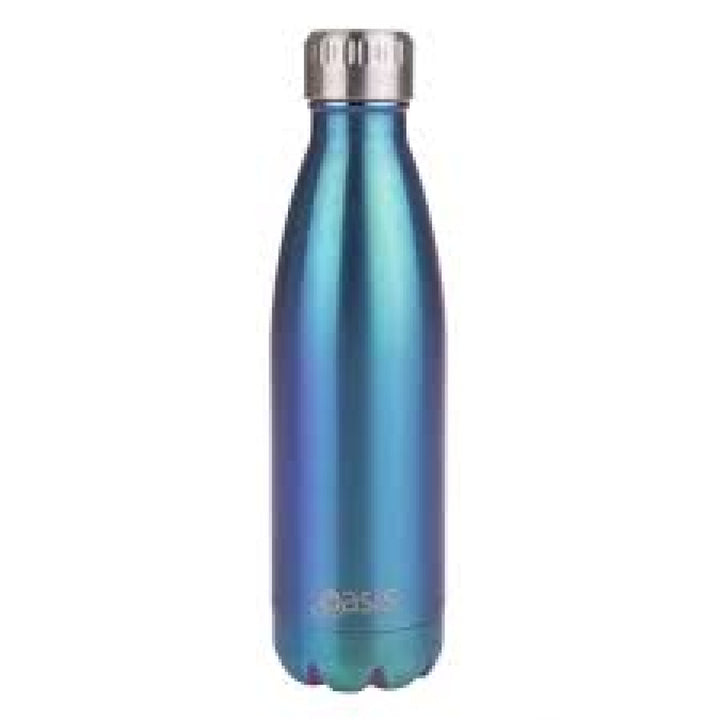 Oasis 500Ml Stainless Steel Insulated Bottle Blue Titanium Rainbow