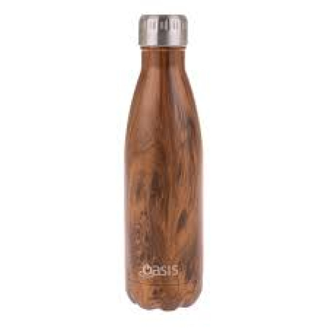 Oasis 500Ml Stainless Steel Insulated Bottle Teak