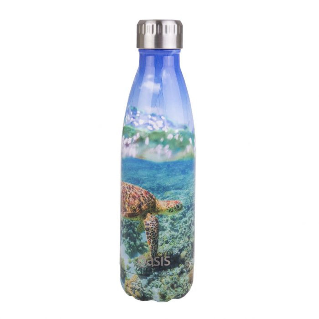 Oasis 500Ml Stainless Steel Insulated Bottle Turtle Reef