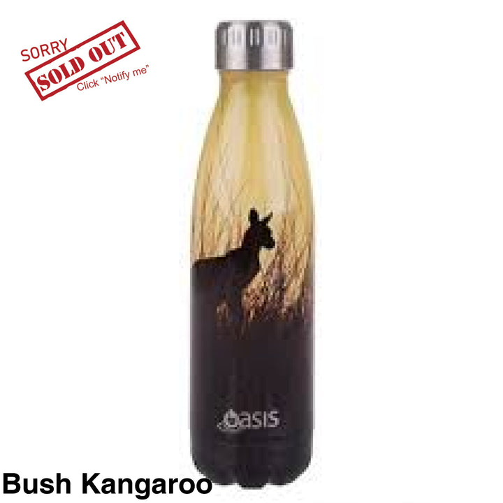 Oasis 500Ml Stainless Steel Insulated Bottle Bush Kangaroo
