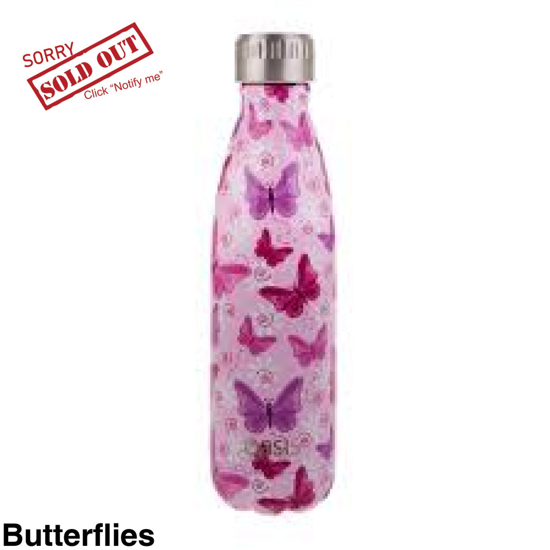 Oasis 500Ml Stainless Steel Insulated Bottle Butterflies