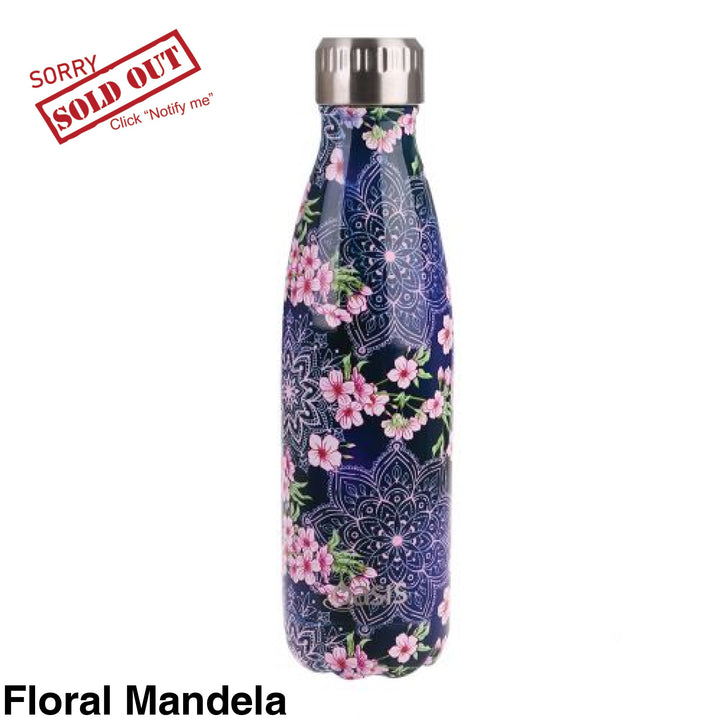 Oasis 500Ml Stainless Steel Insulated Bottle Floral Mandela