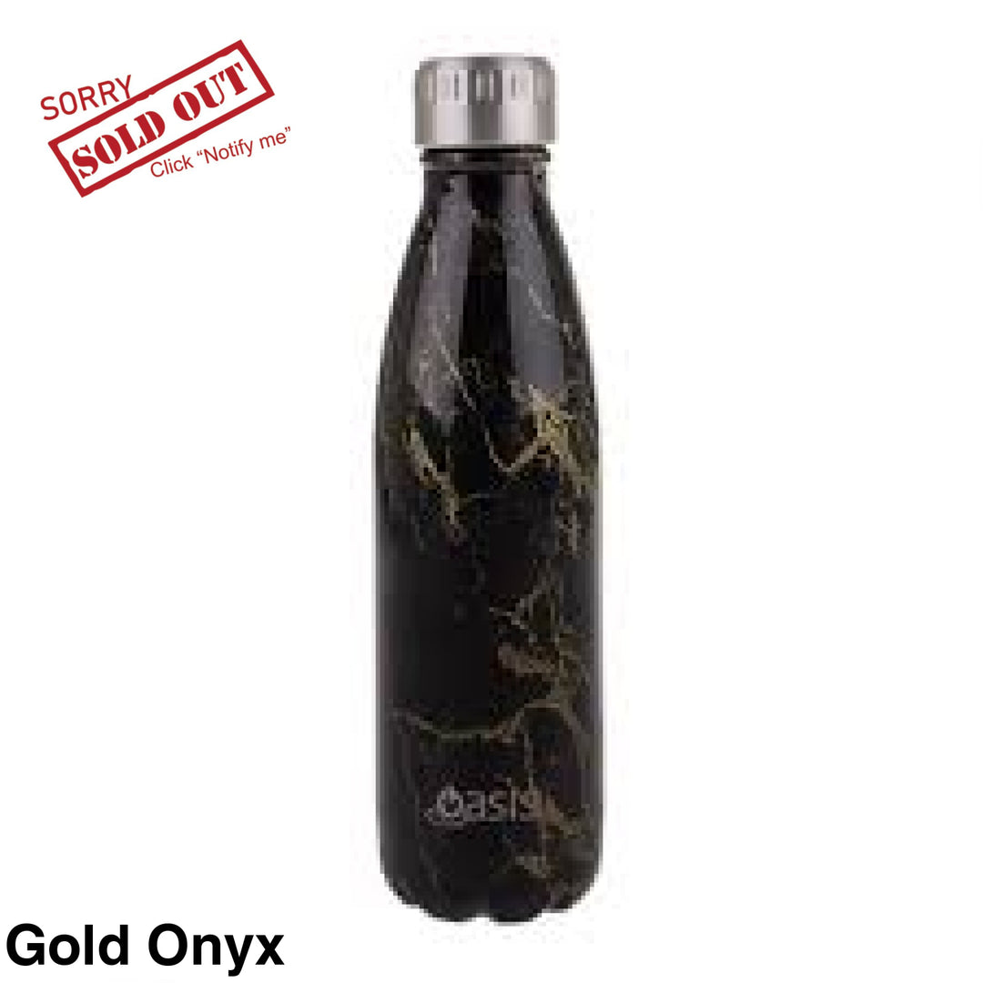 Oasis 500Ml Stainless Steel Insulated Bottle Gold Onyx
