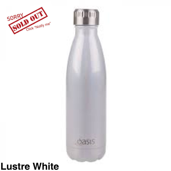 Oasis 500Ml Stainless Steel Insulated Bottle Lustre White