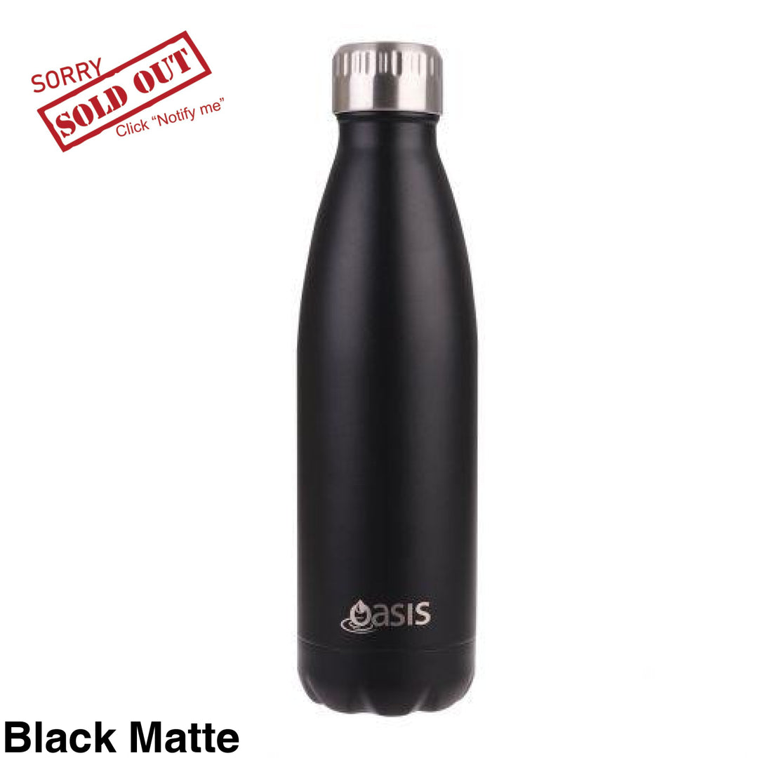 Oasis 500Ml Stainless Steel Insulated Bottle Matte Black