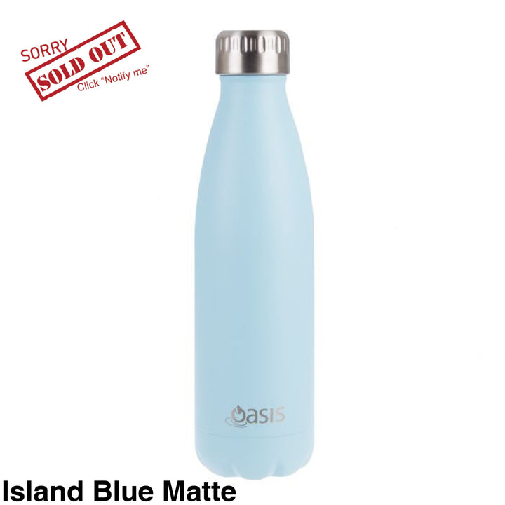 Oasis 500Ml Stainless Steel Insulated Bottle Matte Island Blue