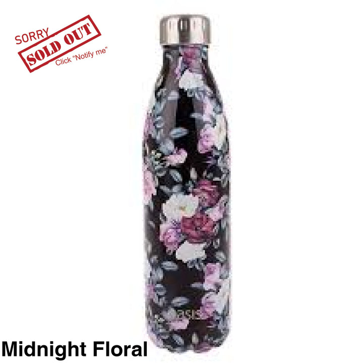 Oasis 500Ml Stainless Steel Insulated Bottle Midnight Floral