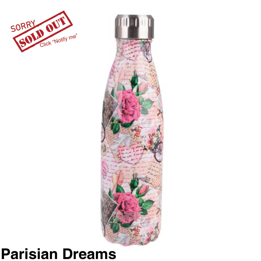 Oasis 500Ml Stainless Steel Insulated Bottle Parisian Dreams