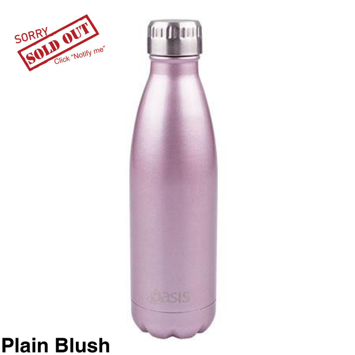 Oasis 500Ml Stainless Steel Insulated Bottle Plain Blush