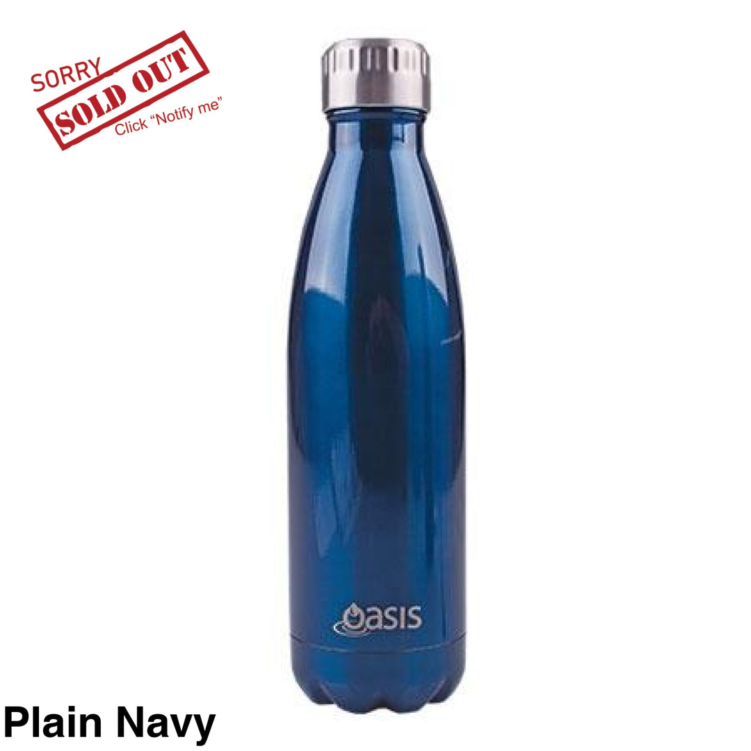Oasis 500Ml Stainless Steel Insulated Bottle Plain Navy