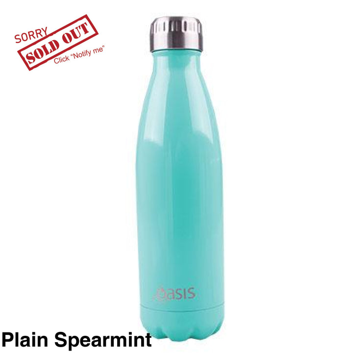 Oasis 500Ml Stainless Steel Insulated Bottle Plain Spearmint