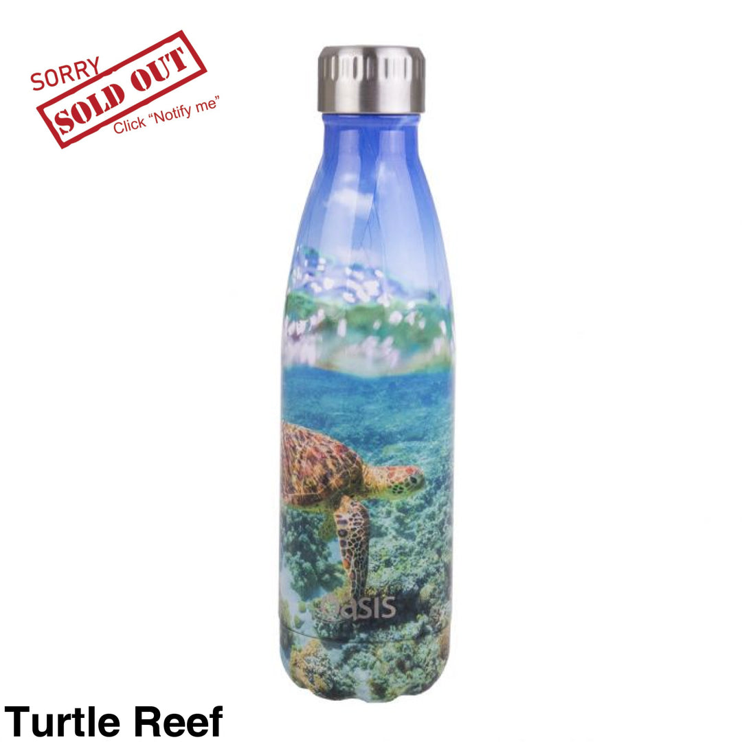 Oasis 500Ml Stainless Steel Insulated Bottle Turtle Reef