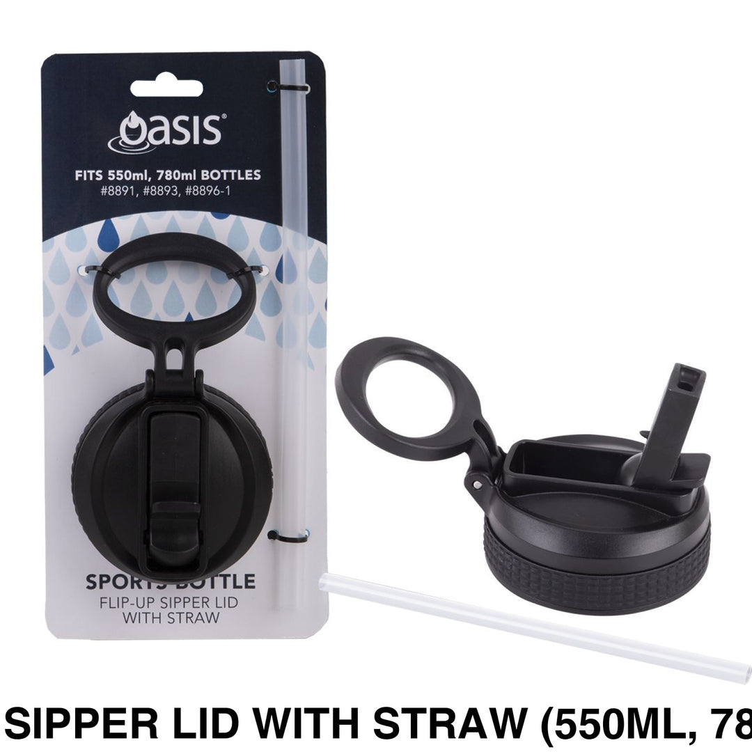 Oasis 550Ml 780Ml & 1.1L Replacement Lid Sipper Lid With Straw (550Ml 780Ml)
