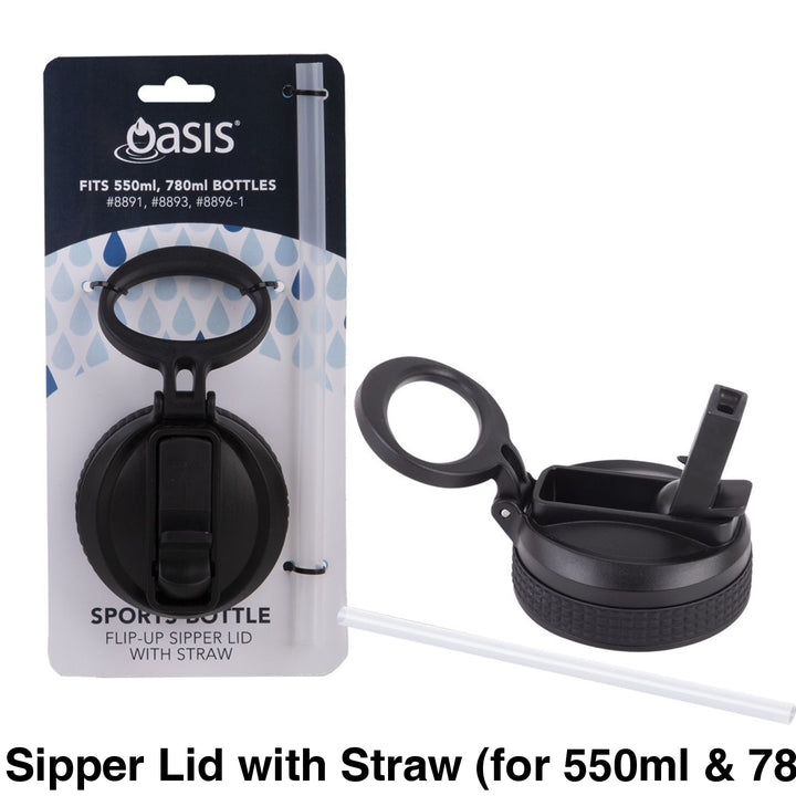 Oasis 550Ml 780Ml & 1.1L Replacement Lid Sipper Lid With Straw (550Ml 780Ml)