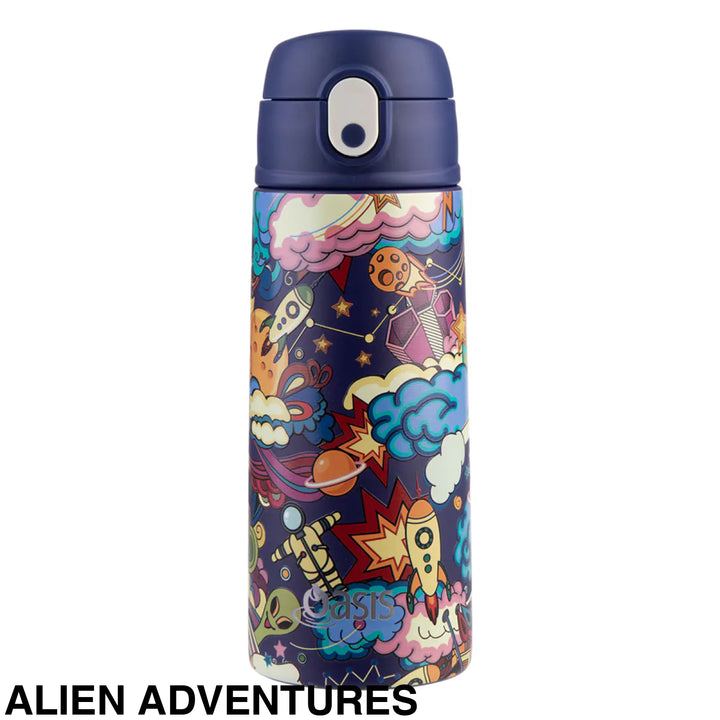 Oasis 550ml Stainless Steel Insulated Bottle W/ Sipper Alien Adventures