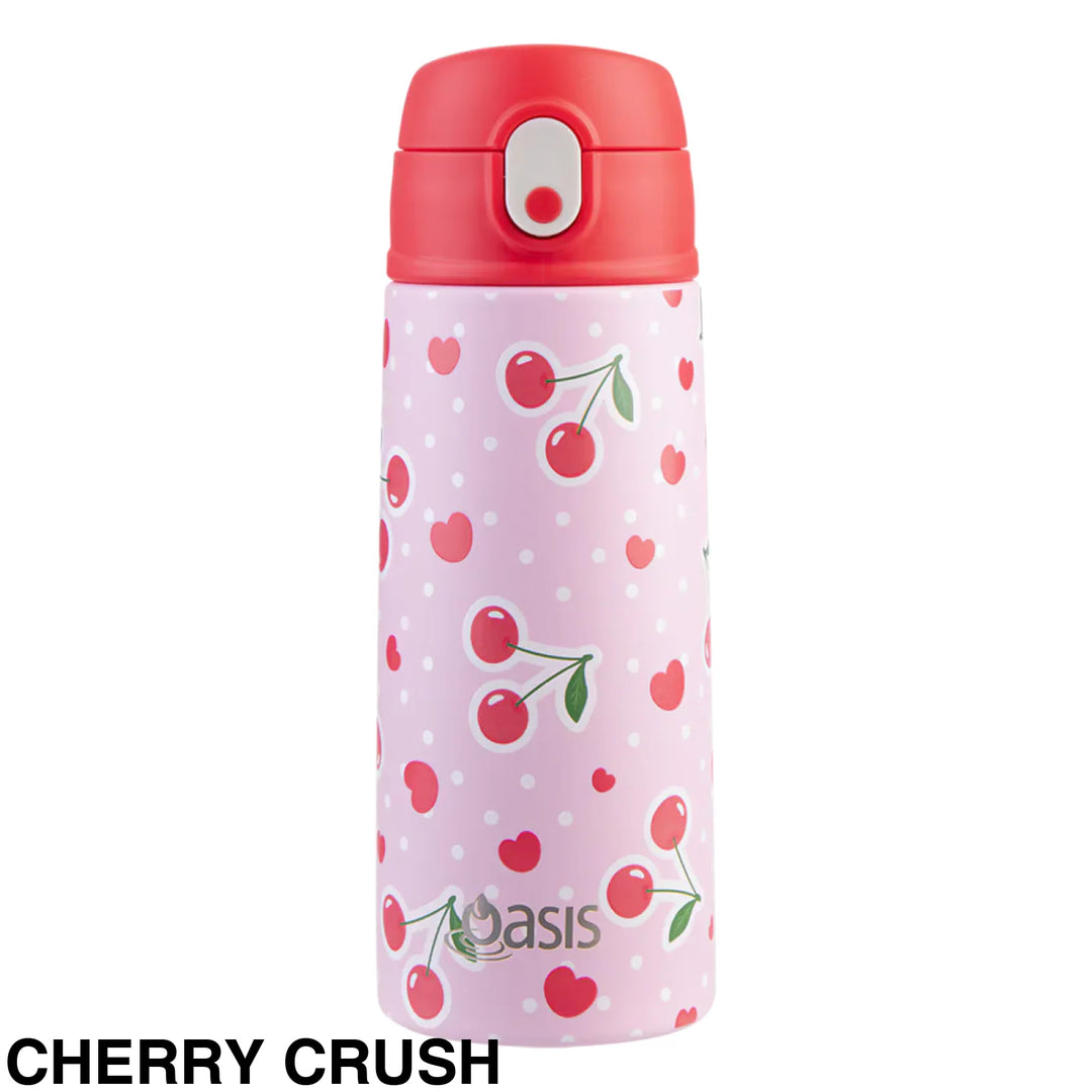 Oasis 550ml Stainless Steel Insulated Bottle W/ Sipper Cherry Crush
