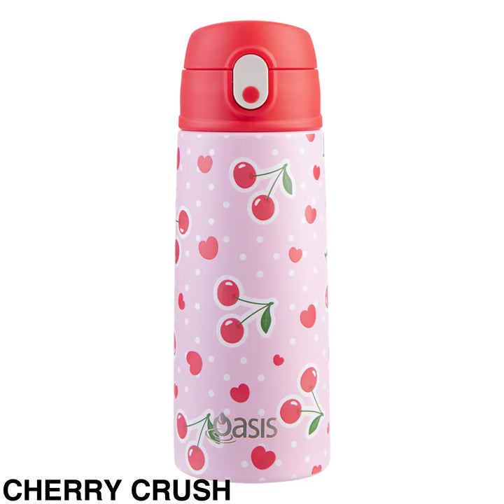 Oasis 550ml Stainless Steel Insulated Bottle W/ Sipper Cherry Crush