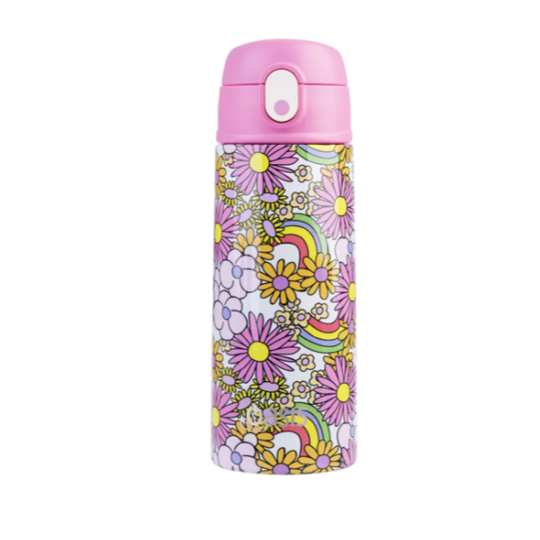 Oasis 550Ml Stainless Steel Insulated Bottle W/ Sipper Flower Power