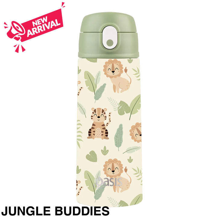 Oasis 550ml Stainless Steel Insulated Bottle W/ Sipper Jungle Buddies