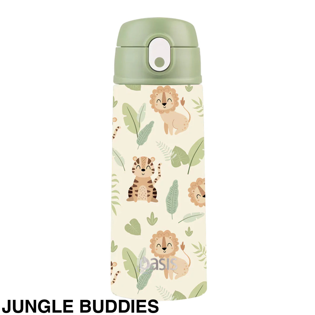 Oasis 550ml Stainless Steel Insulated Bottle W/ Sipper Jungle Buddies