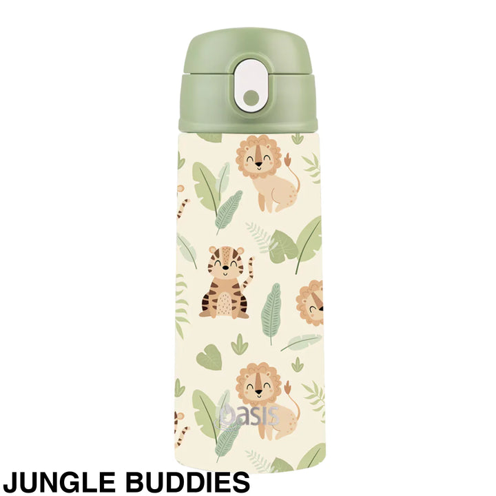 Oasis 550ml Stainless Steel Insulated Bottle W/ Sipper Jungle Buddies