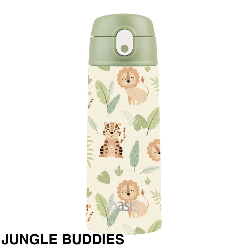 Oasis 550ml Stainless Steel Insulated Bottle W/ Sipper Jungle Buddies