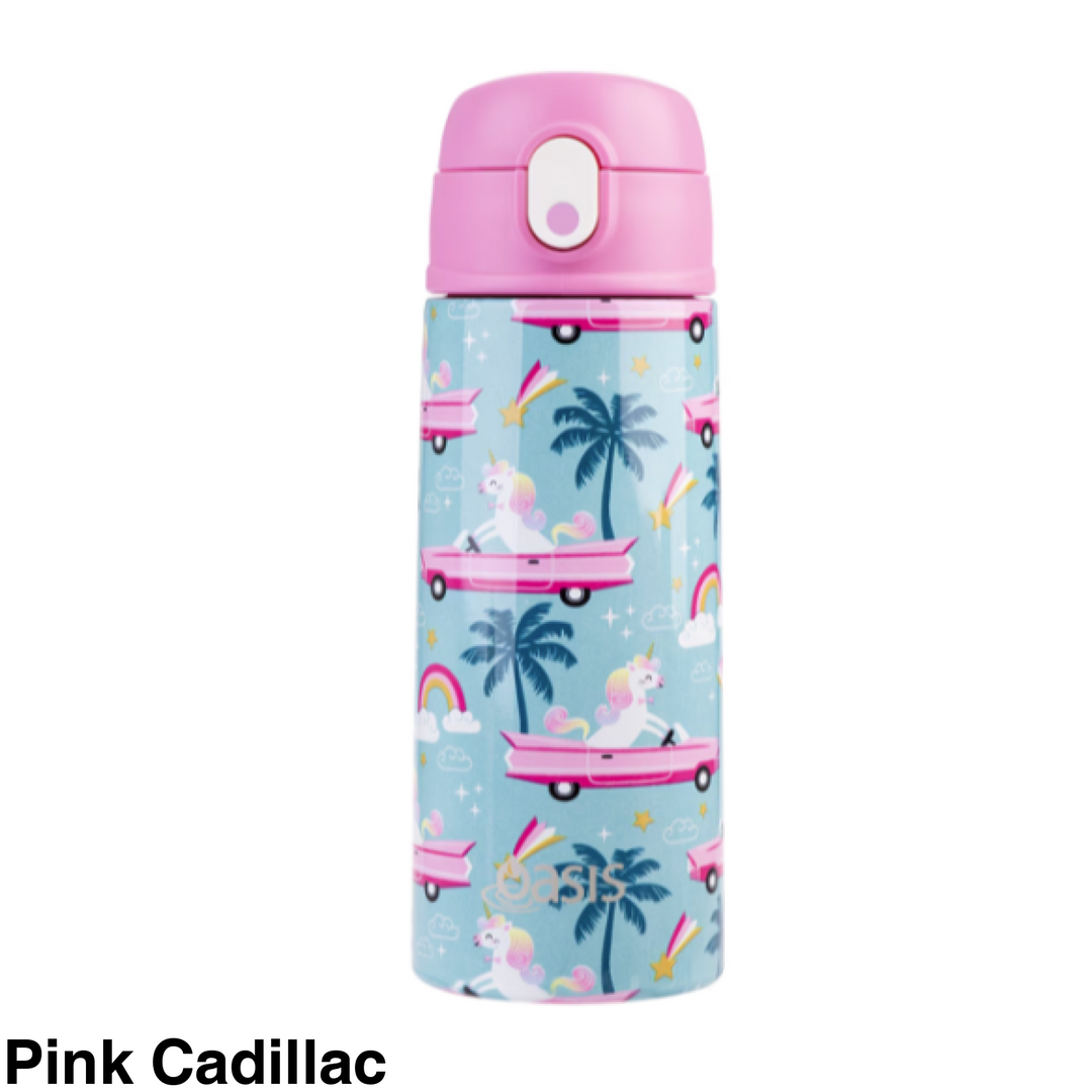 Oasis 550Ml Stainless Steel Insulated Bottle W/ Sipper Pink Cadillac