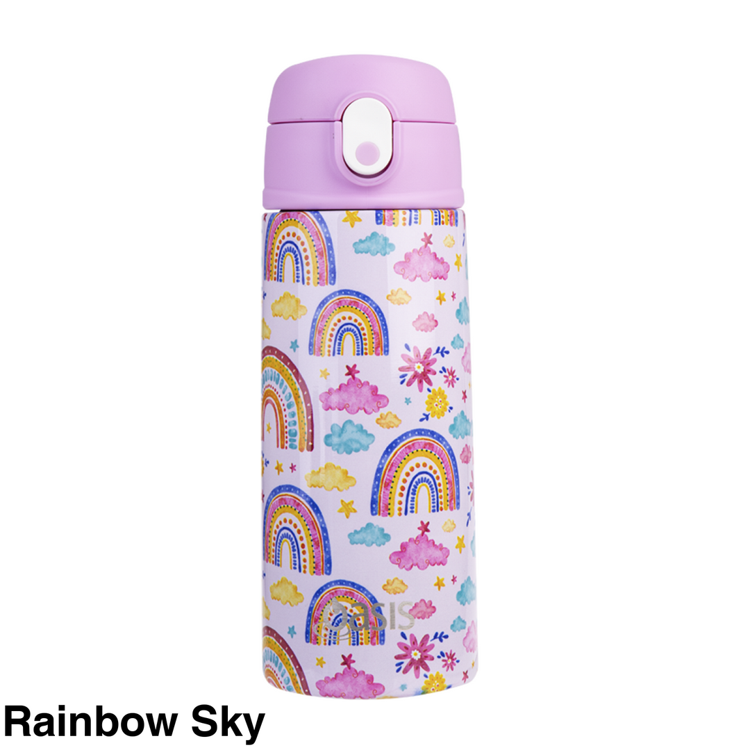 Oasis 550Ml Stainless Steel Insulated Bottle W/ Sipper Rainbow Sky