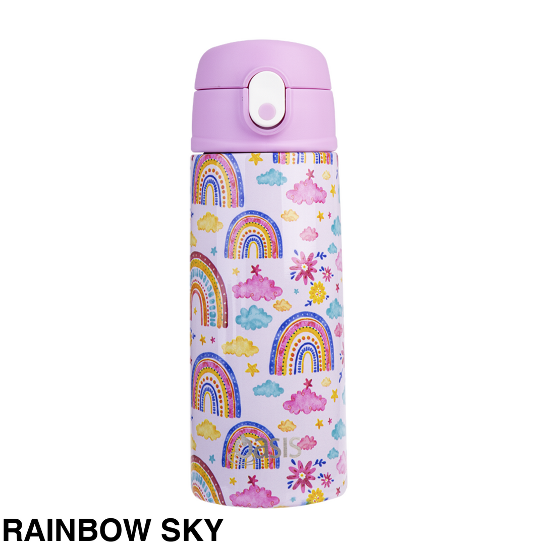 Oasis 550Ml Stainless Steel Insulated Bottle W/ Sipper Rainbow Sky