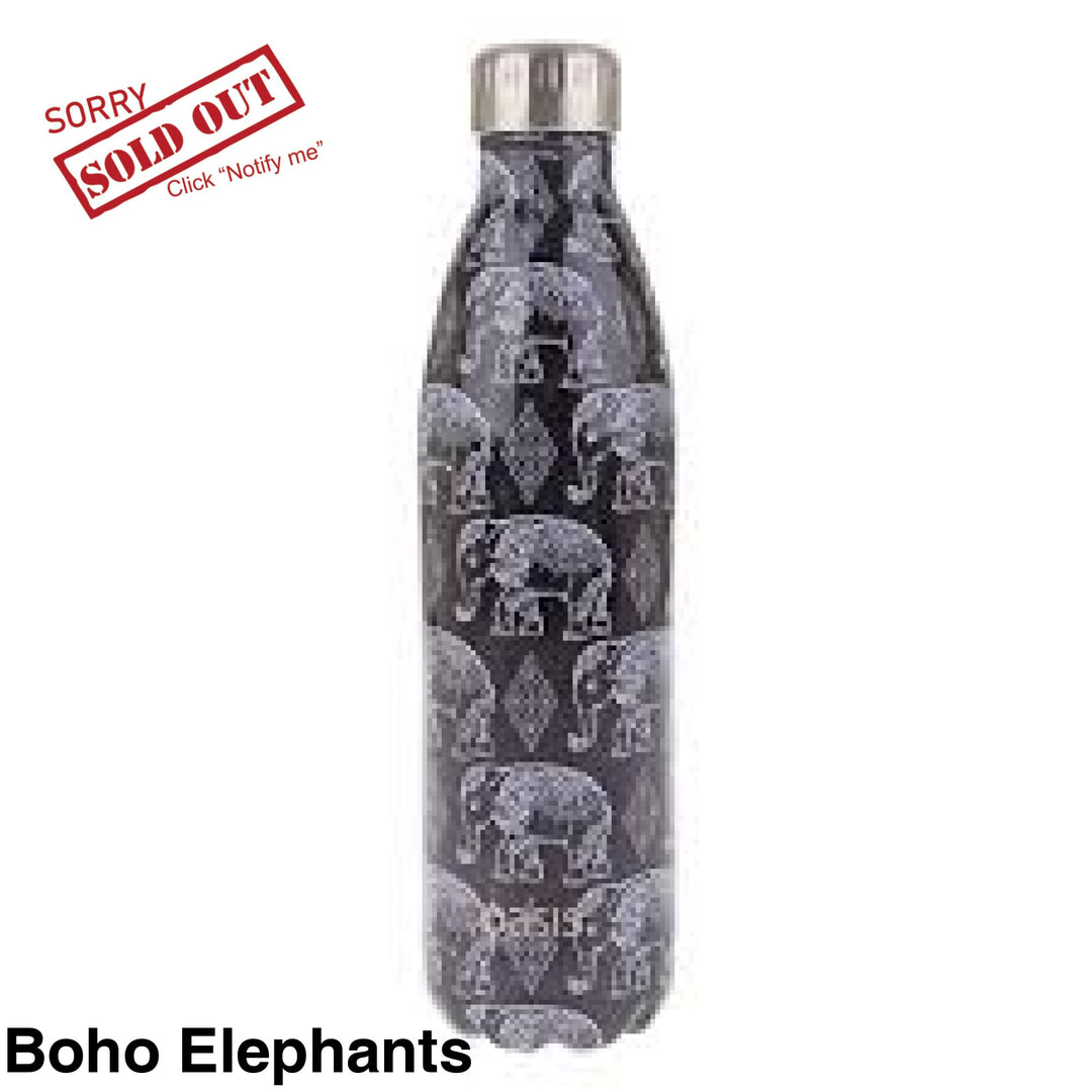 Oasis 750Ml Stainless Insulated Bottle Boho Elephants