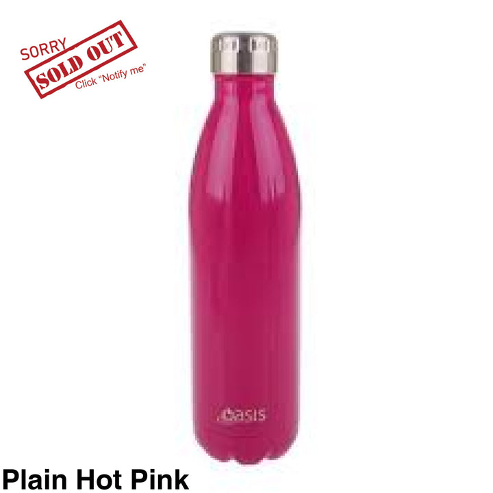 Oasis 750Ml Stainless Insulated Bottle Plain Hot Pink