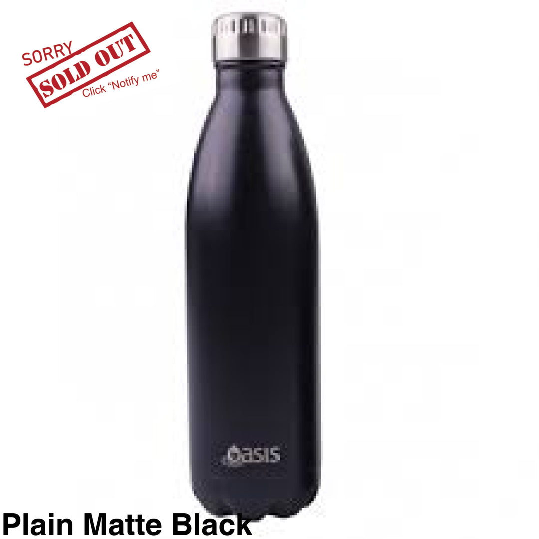 Oasis 750Ml Stainless Insulated Bottle Plain Matte Black
