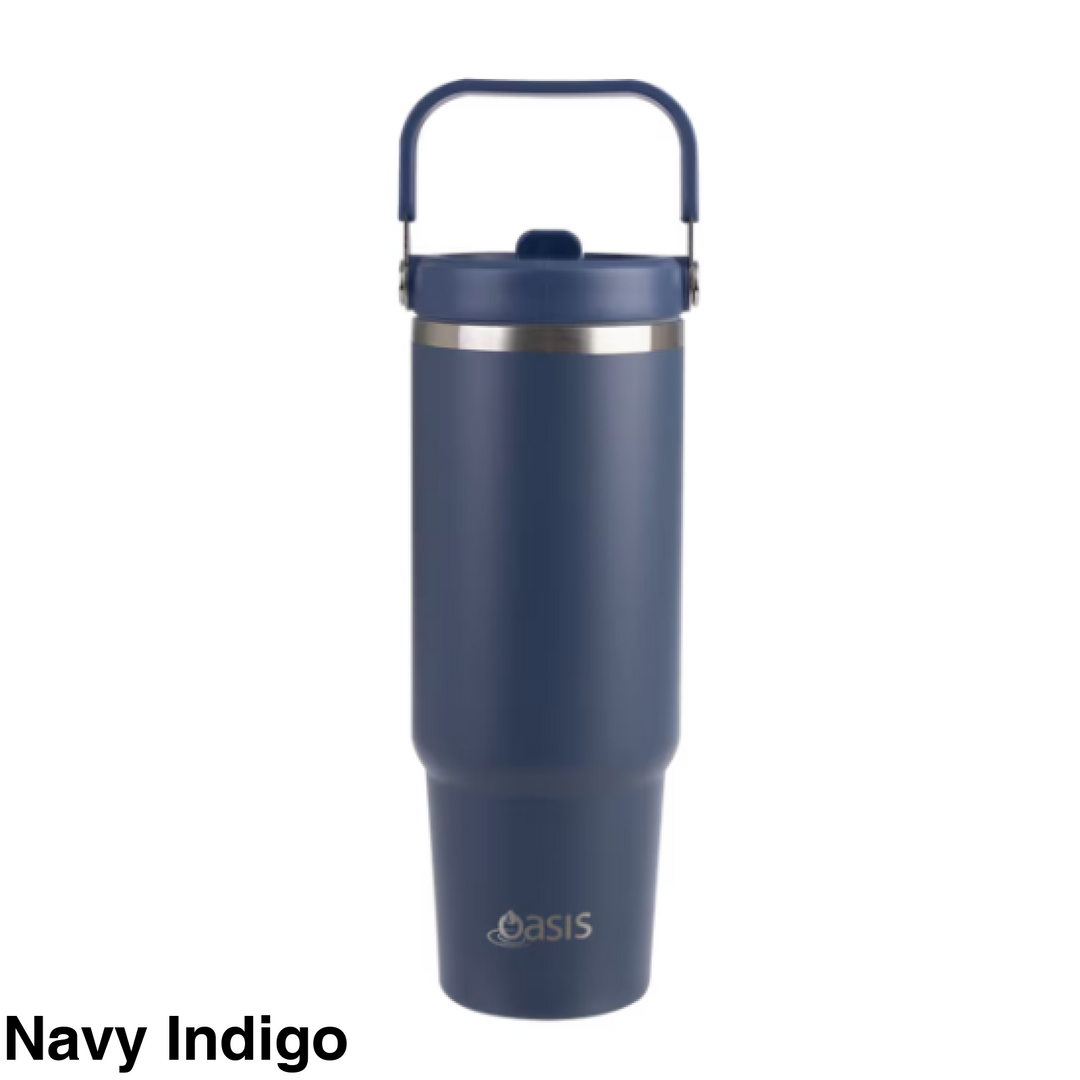 Oasis 900Ml Voyager Insulated Carry Tumbler Navy Indigo