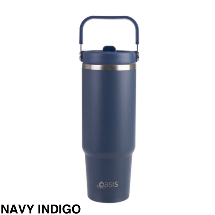 Oasis 900Ml Voyager Insulated Carry Tumbler Navy Indigo