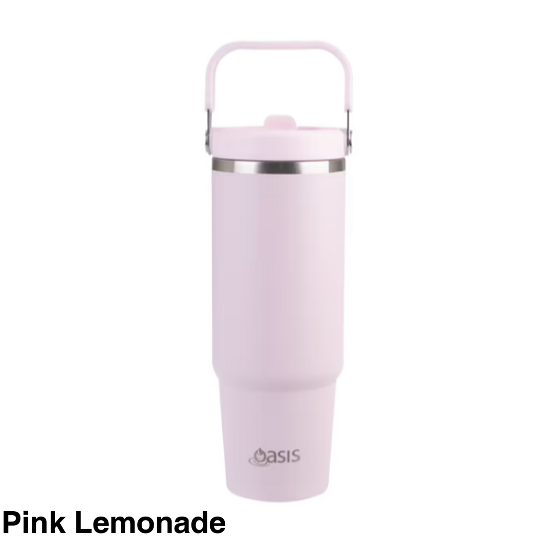 Oasis 900Ml Voyager Insulated Carry Tumbler Pink Lemonade