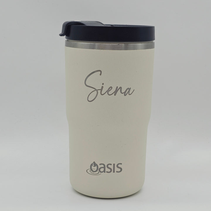 Oasis Ceramic Lined Insulated Travel Mug 480Ml Alabaster