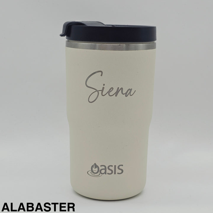 Oasis Ceramic Lined Insulated Travel Mug 480Ml Alabaster