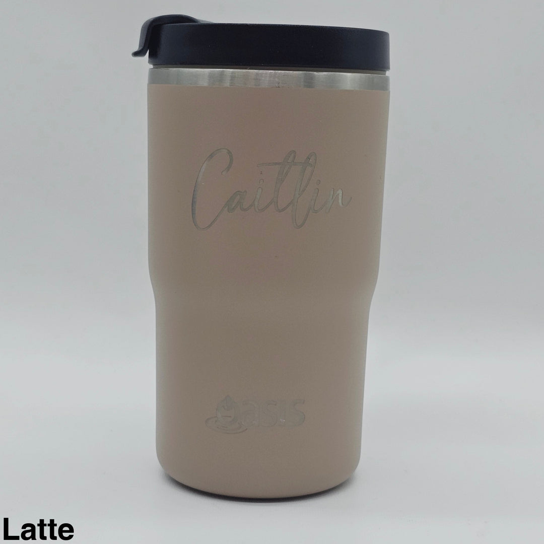 Oasis Ceramic Lined Insulated Travel Mug 480Ml Latte