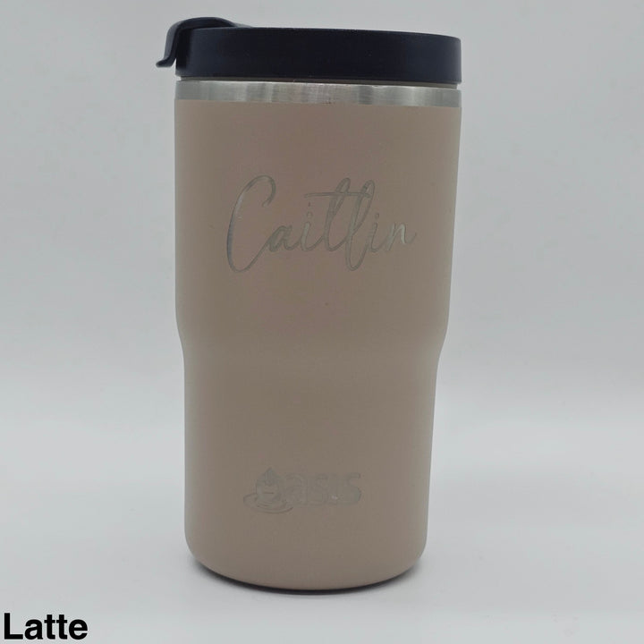 Oasis Ceramic Lined Insulated Travel Mug 480Ml Latte