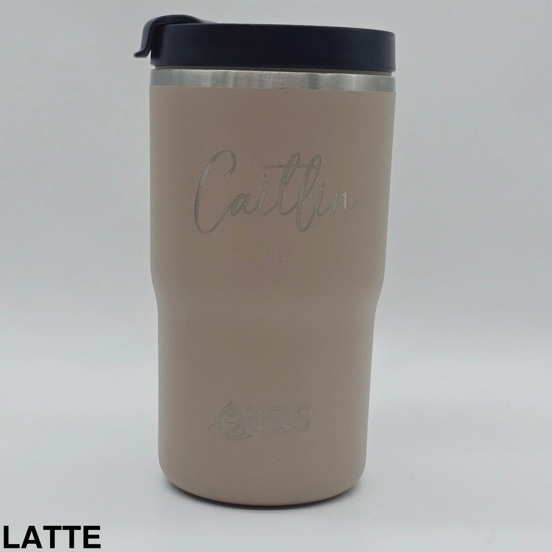 Oasis Ceramic Lined Insulated Travel Mug 480Ml Latte