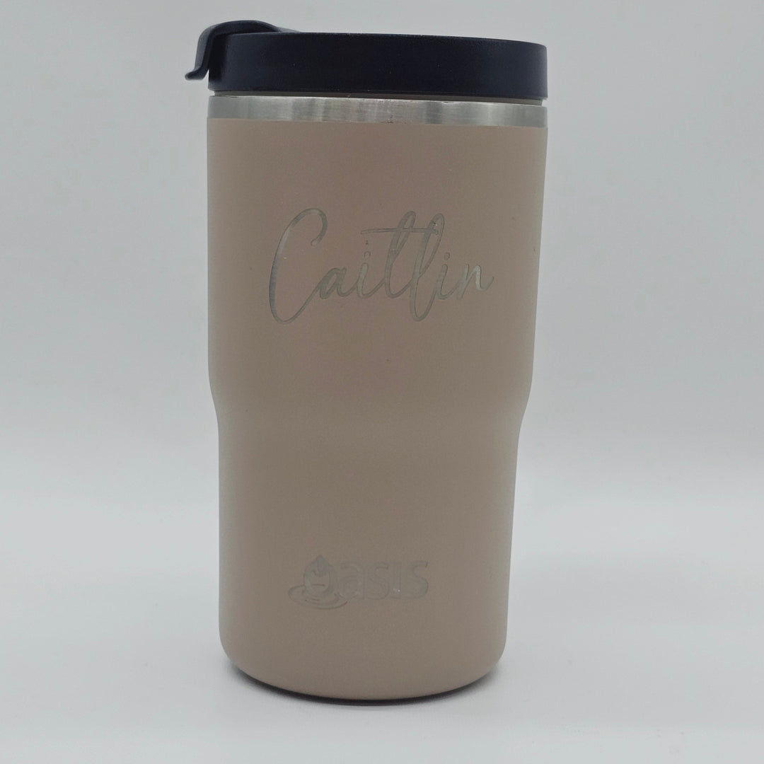 Oasis Ceramic Lined Insulated Travel Mug 480Ml Latte