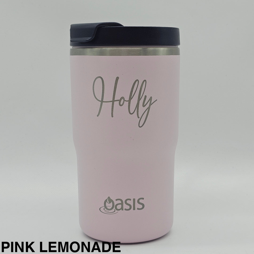 Oasis Ceramic Lined Insulated Travel Mug 480Ml Pink Lemonade