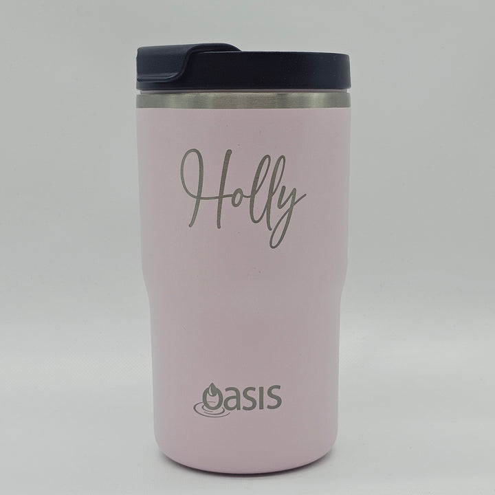 Oasis Ceramic Lined Insulated Travel Mug 480Ml Pink Lemonade