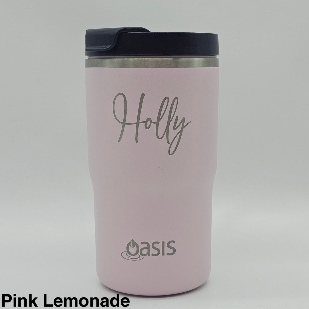 Oasis Ceramic Lined Insulated Travel Mug 480Ml Pink Lemonade