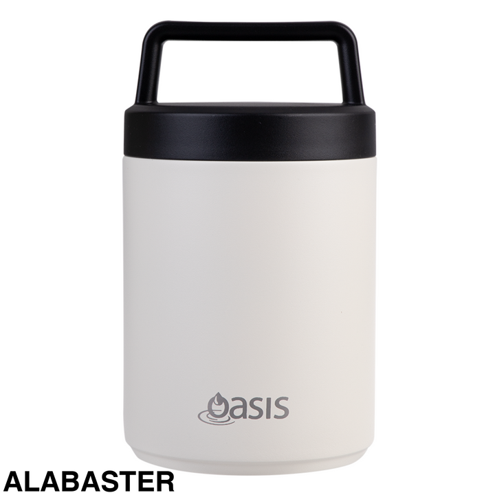 Oasis Double Wall Food Flask W/ Handle 480Ml Alabaster